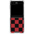 Red and Black Checkerboard Galaxy Z Flip6 Clear Case